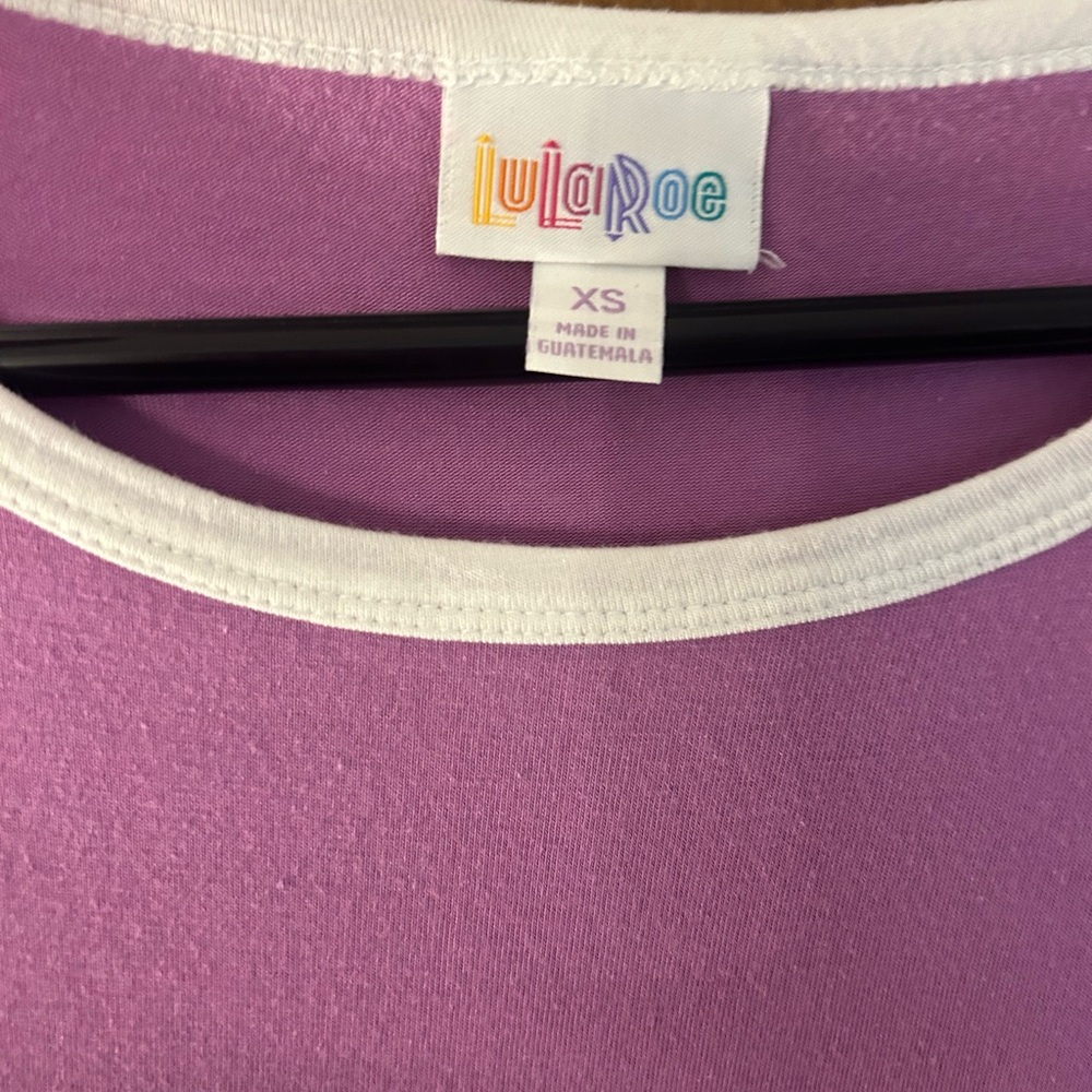 LuLaRoe Lavender dress with White Accents